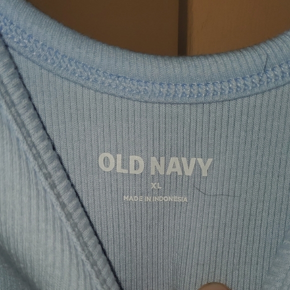 Old Navy Sky Blue Ruffle Tank Top - Picture 2 of 4